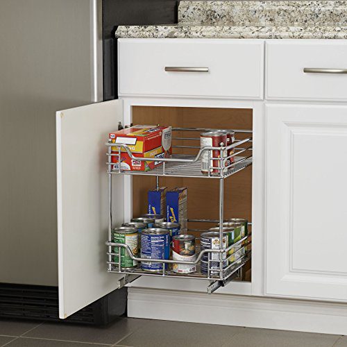 Household Essentials Glidez 2-Tier Sliding Organizer - Pull Out Cabinet Shelf