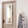 Giantex 12 LEDs Jewelry Cabinet Wall Mounted, Lockable Jewelry Armoire