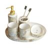 GXFC Ceramic Toothbrush Cup,Soap Dish,Liquid Soap or Lotion Dispenser