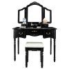 Bonnlo Large Vanity Set for Girls/Women/Adults 5 Drawers Makeup Dressing Table