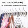 WEBI Wall Mounted Coat Rack,10 Hooks for Hanging