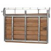 Homend 24.5" x 18.5" Wall Mounted Teak Wooden Stainless Steel Folding Shower