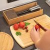 Bamboo Knife Holder – XL Drawer Storage Tray for Sharp Knives