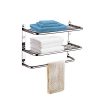 OAZAAAZ 23 Inch Polished SUS Stainless Steel Bathroom Shelf