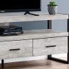 Monarch Specialties TV Stand-Console with 3 Drawers and Shelves
