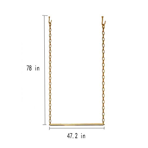 FURVOKIA 2 Pcs Adjustable Height Creative Iron Chain Clothing Hanging Racks