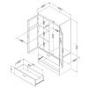 South Shore 2-Door Wardrobe Armoire with Adjustable Shelves and Storage