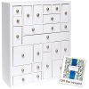 HYGGEHAUS White Desk Organizer with Drawers in Wood