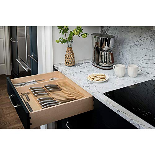 Rev-A-Shelf 2 Row Trimmable Knife Block Drawer Organizer Insert