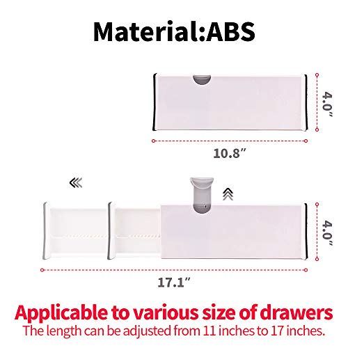 DIOMMELL 12 Pack Adjustable Dresser Drawer Dividers Organizers