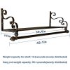 Nicheo Storage Wrought Iron Coat Rack Shelf Wall Mounted