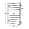 Hromee Wall Mounted Plug-in Straight Towel Warmer Electric Heated Drying Racks
