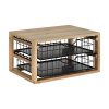 Kate and Laurel Tanner Rustic Wood and Metal Desktop Drawer Organizer
