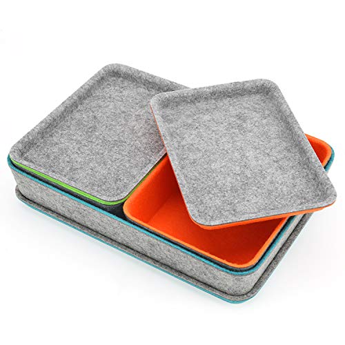 Welaxy Felt Drawer Organizer Trays with lids Desktop Organizer Bins Storage