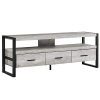 Monarch Specialties TV Stand-Console with 3 Drawers and Shelves