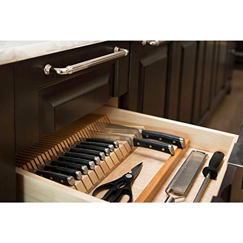 Rev-A-Shelf 2 Row Trimmable Knife Block Drawer Organizer Insert
