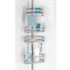 InterDesign York Metal Wire Tension Rod Corner Shower Caddy