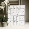 HYGGEHAUS White Desk Organizer with Drawers in Wood