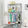 Kemanner Heavy Duty Clothing Garment Rack 3 Shelves Wire Shelving