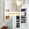 CHARMAID 5 LEDs Mirror Jewelry Armoire Wall Door Mounted