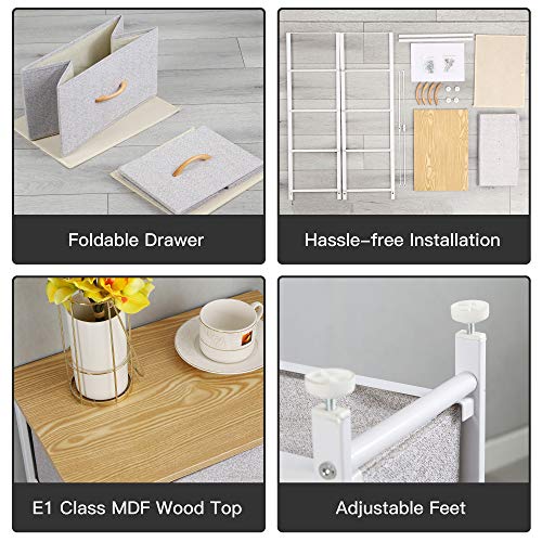 McNeil 4 Drawers Fabric Dresser Vertical Storage Tower Organizer Unit