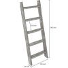 MyGift Wall-Leaning Rustic Gray with White Finish Wood