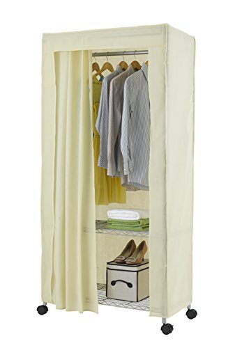 BestOffice Heavy Duty Clothes Hanger Rolling Garment Rack