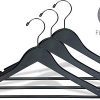 The Great American Hanger Company Black Wood Suit Hanger