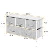 sogesfurniture Wide Dresser Storage Tower - Sturdy Steel Frame