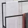 Y-only Metal Modern Free-Standing Towel Rack Stand, Towel Stand Black
