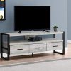 Monarch Specialties TV Stand-Console with 3 Drawers and Shelves