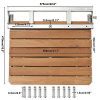 Homend 22.6" x 18.5" Wall Mounted Teak Wooden Stainless Steel