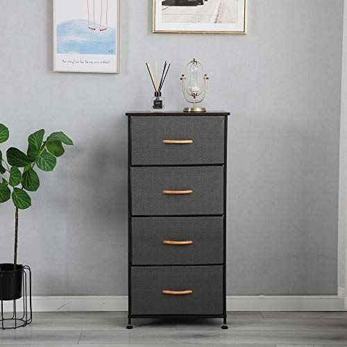 McNeil 4 Drawers Fabric Dresser Vertical Storage Tower Organizer Unit