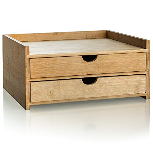 Prosumer's Choice 2-Tier Bamboo Desktop Organizer