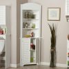 Ellsworth Corner Free Standing Linen Tower- With Contemporary Style
