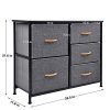 CERBIOR Drawer Dresser Closet Storage Organizer 5-Drawer Closet Shelves