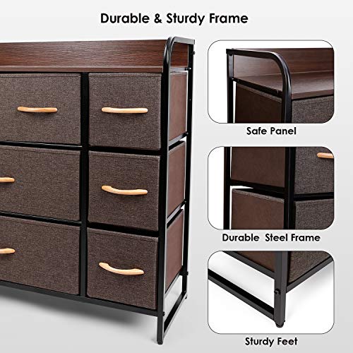 TUSY Drawer Dresser Storage Tower, Organizer Unit for Bedroom