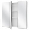 Glacier Bay 30-3/8 in. W x 30 in. H Frameless Surface-Mount Tri-View Bathroom