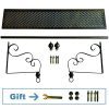 Nicheo Storage Wrought Iron Coat Rack Shelf Wall Mounted