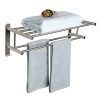 Alise Bathroom Towel Rack Towel Shelf with Two Towel Bars