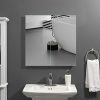 Gatesea 600 x 600 x 120 mm Bathroom Mirror Cabinet Storage Unit Stainless Steel