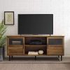 WE Furniture Open Storage TV Stand with Door Cabinets