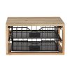 Kate and Laurel Tanner Rustic Wood and Metal Desktop Drawer Organizer