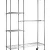 Sandusky Lee Steel Garment Rack, 2 Adjustable Shelves