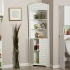 Ellsworth Corner Free Standing Linen Tower- With Contemporary Style