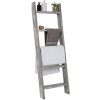 MyGift Wall-Leaning Rustic Gray with White Finish Wood