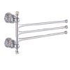 AUSWIND Chrome Crystal Towel Rack 3 Arms 14.17" Wall Mounted