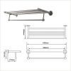 Premium Modern Single Hanging Quadruple Towel Bar Rack