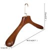 PeiQiH Wooden Suit Hangers, Heavy Duty Durable No-Trace Wide Shoulder