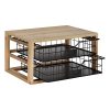 Kate and Laurel Tanner Rustic Wood and Metal Desktop Drawer Organizer